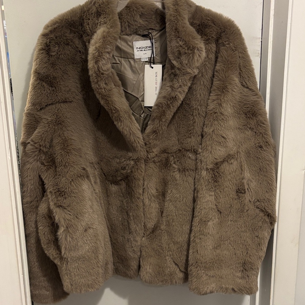 Noize Women's Teddy Jacket - Tan